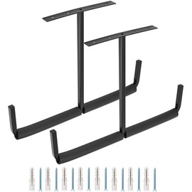 Qinbszad Overhead Garage Storage Rack, Heavy Duty Ceiling Garage Storage Hooks, Utility Wall Hooks for Lumber Ladder Bike & Other Bulky Items