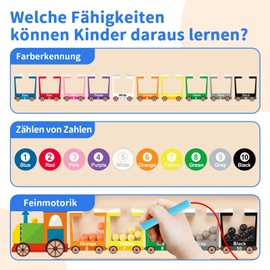 Montessori Spielzeug Magnetspiel Labyrinth ab 2 3 4 5 Jahre, Holzspielzeug Kinderspielzeug Lernspiele Busy Board, Magnet Spielzeug Kinder Motorikspielzeug Sortierspiel Geschenk für Mädchen Jungen