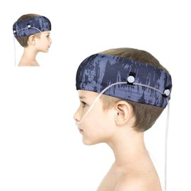 Comfortable Nasal Oxygen Cannula Ear Protector for Kids, Adjustable Oxygen Cannula Headband to Prevent Ear Soreness for Children over 5 Years Old, Children Nasal Oxygen Cannula Supplier (Black)