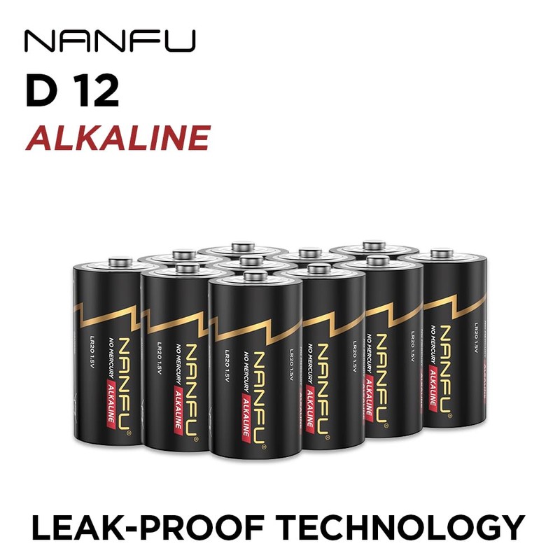 NANFU D 12 Alkaline Batteries