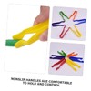 KOMBIUDA Safe Plastic Tweezers 6pcs Bead Tweezers for DIY Craft