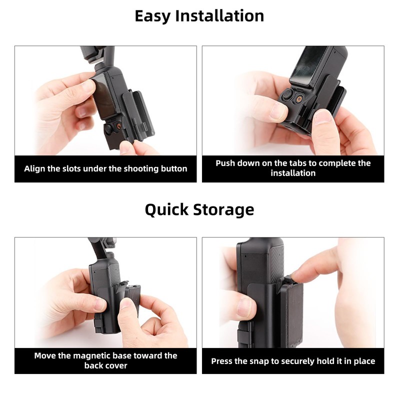 Necdeol Magnetic Holder Stand for DJI Osmo Pocket 3, 180°