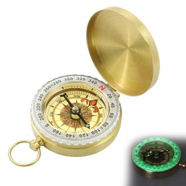 Compass Outdoor Compass, Compass, Children, Compass, Portable Compass, Pocket Compass, Hiking Compass, Portable with Luminous Numbers, for Outdoor Activities such as Camping Hiking Also