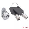 M LOCK Miniature Tubular Camlock 1/4" Toolbox Arcrylic Glasses Door