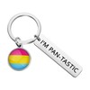 Pansexual Jewelry Pansexual Pride Gift I'm Pantastic Keychain Pensexual Flag
