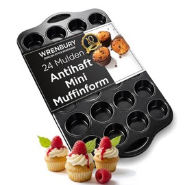 Wrenbury Mini Muffin Mould for 24 Mini Muffins - Non-Stick Baking Mould