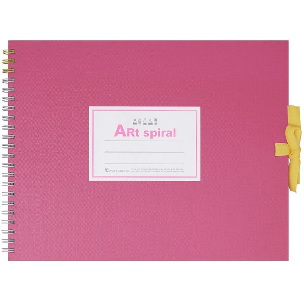 Maruman S312-08 F2 Art Spiral Sketchbook, Thick Drawing Paper, Pink,