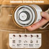Portable Electric Burr Coffee Grinder 13W 200ml USB Rechargeable Adjustable