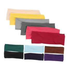 Generic 12 Pack Women's Yoga Headbands Sports Exercise Headband for Workout Running Aerobics Breathable Sweat Absorbing Comfort Fit Stylish Colors