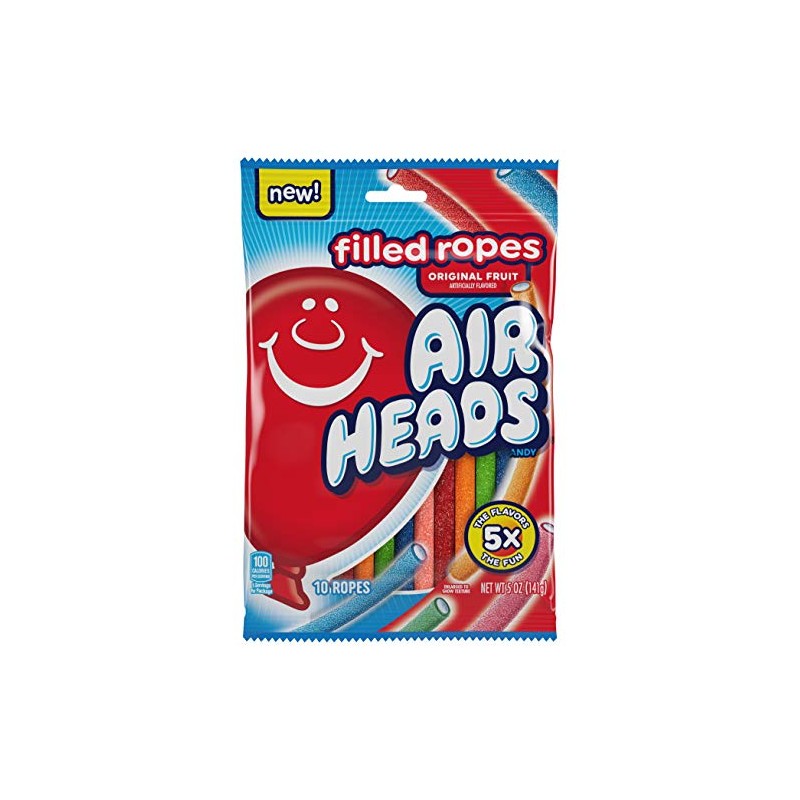 Airheads Filled Gummy Rope, 5 Oz(10 Ropes - 5 Flavors)