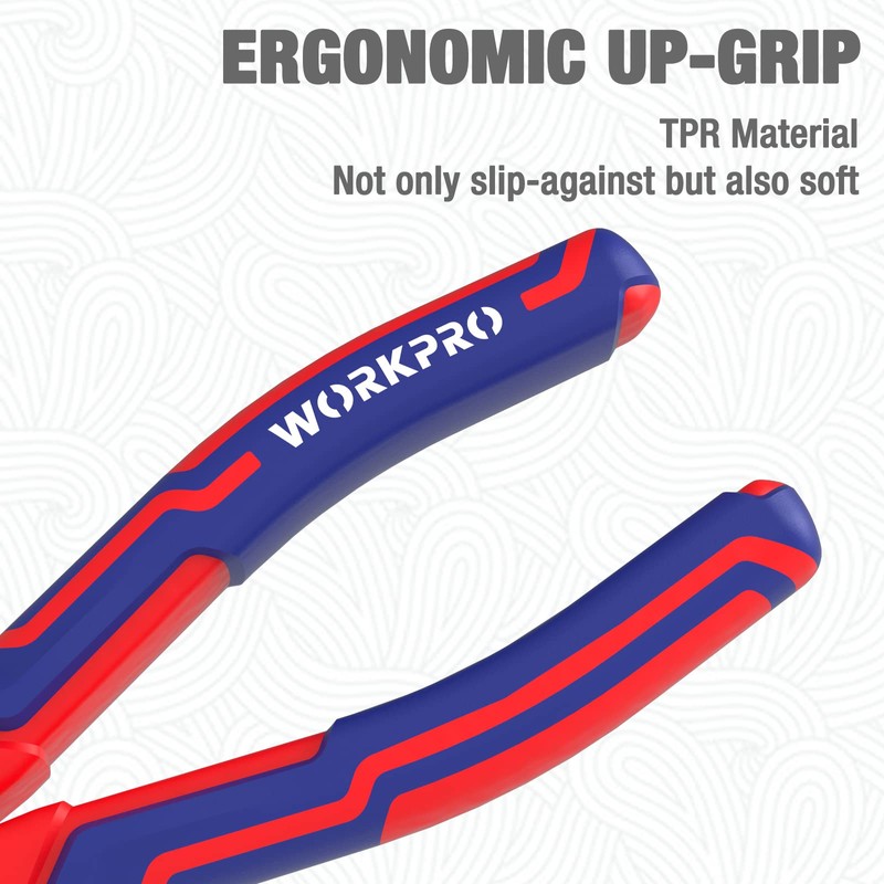 Pliers: 8” Needle Nose + 7” Diagonal