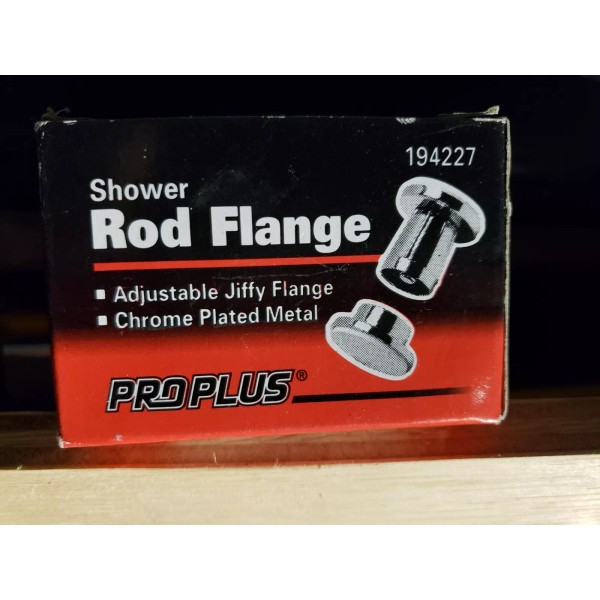 Unbranded/Generic ProPlus Adjustable Shower Rod Flange Chrome [194227]