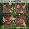 Roczential Foldable Canvas Belt Bag, 2024 Collapsible Foraging Bag Mushroom