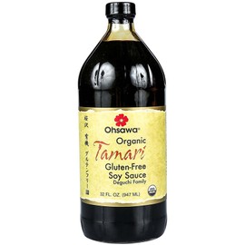 Ohsawa - Wheat-Free Tamari Soy Sauce - Traditionally Brewed, Gluten-Free, Non-GMO, Ideal for Cooking, Marinades, Stir-Fries - 32 Fl Oz