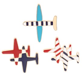 KaminoKa Airplane Lapel Pin Illustration Pin Set of 3
