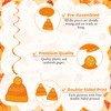 Fall Hanging Swirls Decorations, Bow Pumpkin Hello Fall Party Decorations,