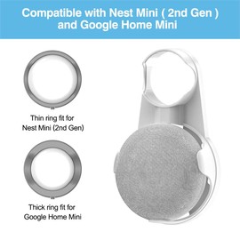 Cozycase Wall Mount for Home Mini, Nest Mini (Pack of 2, White+Grey)