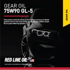 Red Line 57905 75W90 GL-5 Synthetic Gear Oil for Hypoid Limited Slip Differentials - 1 Gallon