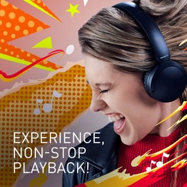 Panasonic RB-HF630BE-A Street Wireless Headphones, Over-Ear, Built-in Mic, Bluetooth 5.3, Multipoint, Swivel Design, Up To 72 Hours Playtime, USB-C, Blue