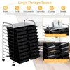 SILKYDRY 20-Drawer Rolling Storage Cart, Art Cart Organizer on Wheels,
