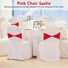 Kinlop 50 Pcs Spandex Chair Sashes Bows Chair Bands Slider