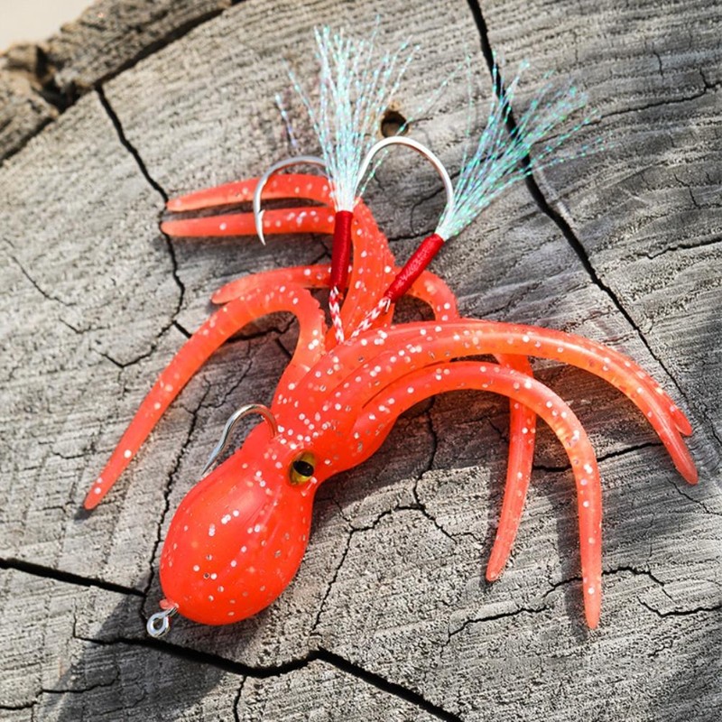 6Pcs Octopus Swimbait Soft Fishing Lure with Hook Squid Jigs