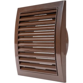 Brown Exhaust Hood Vent 6'' Inch with Built-in Pest Guard Screen, Brown, Air Vent Cover, HVAC Exhaust Vent Duct Cover, Exhaust Cap
