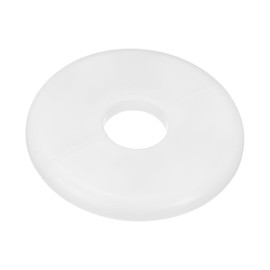 M METERXITY 1-Pack Wall Split Flange, ABS Round Self-Adhesive Escutcheon Plate Cover Buckle for 20 mm/0.79 in Dia Pipe Accessories/Floor/Ceiling, Plumbing Cover Plates [White,6.5mm/0.26in H]