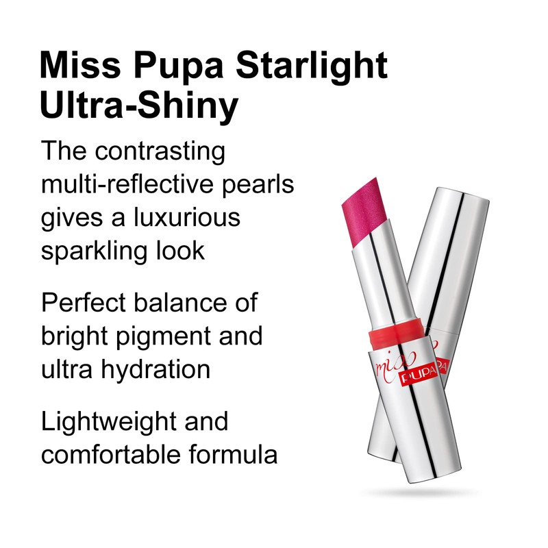 Pupa Milano Miss Milano Starlight Ultra Thin Lipstick, Semi Transparent