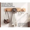 Tlongxia【Beech-6 Hooks Wall Mounted Coat RackHooks Piano Key Hangers Natural