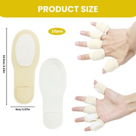 10Pcs Castor Oil Pack Wrap for Fingers, Castor Oil Compress Wrap - Soft Fabric Compress Pads for Finger, Soft Cotton, Self Adhesive Adjustable Finger Wraps