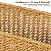PRETYZOOM Hand-Woven Magazine Holder, Narrow Tall Wicker Magazine Basket, Natural