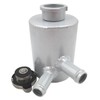 HCHCSPEED Universal 4"x3" Aluminum Radiator Coolant Reservoir Expansion Overflow Header