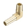 sourcing map Brass Hose Barb Fitting Elbow 5/16 Inch x
