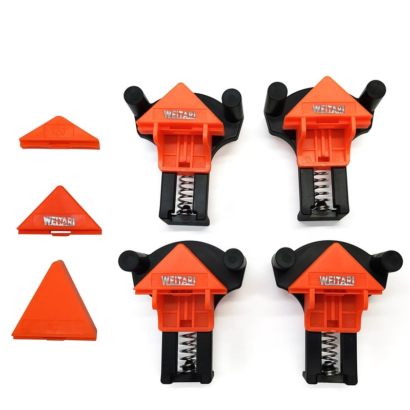 WEITARI 4set 60/90/120 Degree Pro Corner Clamps Set for Woodworking