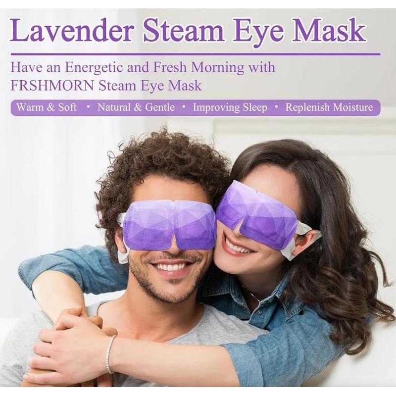 Máscara de Vapor para Ojos, Mascarilla Térmica Relajante y Hidratante,