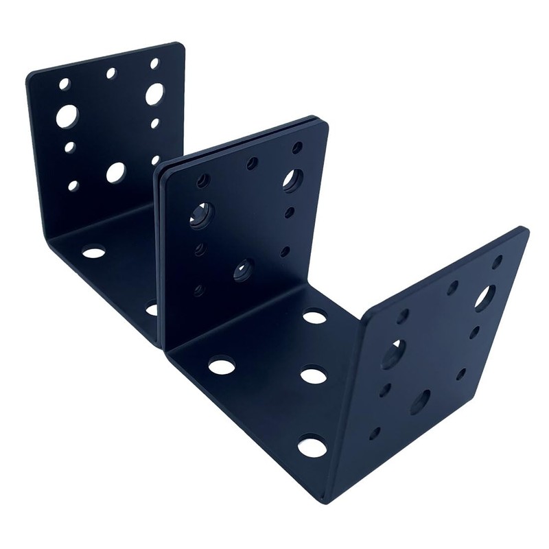 4 PCS Heavy Duty Steel Half Post Base Fit 4x4