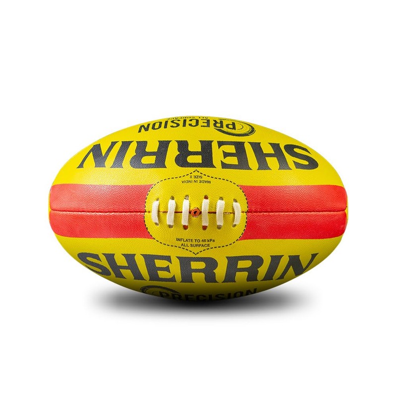 Sherrin Precision Synthetic Football, Yellow, Size 2