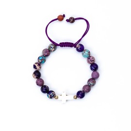 Homeair Cross Bracelet Baptism Confirmation First Holy Communion Easter Gifts for Goddaughter Daughter, Religious Christian Catholic Bracelet Gift for Girl Kids Teen Graduation Birthday