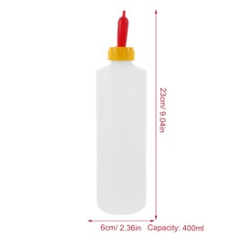 Cabilock 400ml Livestock Feeding Bottle 5pcs Small Animal Milk Lambs Feeder for Puppy Pet Dog Cat Calf