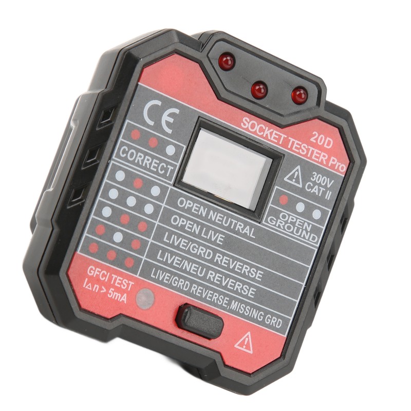 20D Leakage Socket Tester Socket Detector Electric Circuit Live Wire