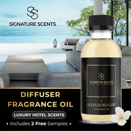 Signature Scents - Luxury Hotel Fragrances - Hotel Fragrance Oil - Diffuser Oil Blends for Aromatherapy (Ocean Bungalow) 4.05 Fl Oz (120ml)