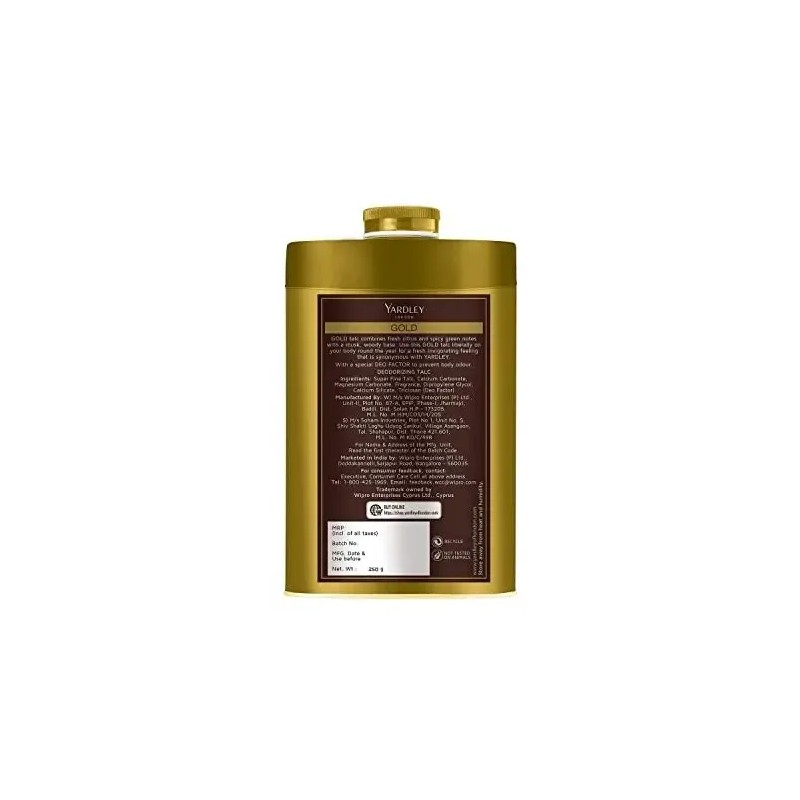 Yardley London Talco Perfumado Gold Para Cuerpo 250gr