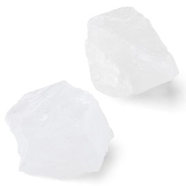 QINJIEJIE QINJIEJIE Bergkristall Gro?e Kristall Rohstein 2 Stck 100% Klare Quarz Natursteine Kristalle Raw Steine Premium Wasserstein fr Meditation Reiki Dekosteine