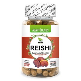 Reishi Ganoderma 100 cápsulas, Adaptogeno calidad Premium
