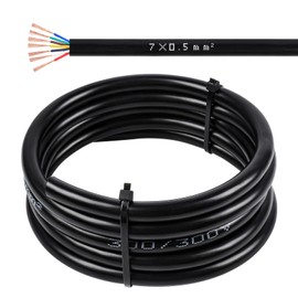 Qiping 5 M 7 core x 0.5 mm² round flexible electric wire, 12V/24V/48V/60V vehicle cable for car truck trailer lighting