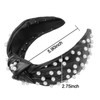 YISSION Pearl Knotted Headband Non Slip Leather Beaded Headbands for