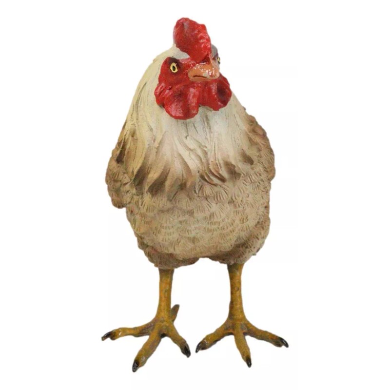 Rustic Western Country Farm Light Brown Chicken Hen Figurine 4.5"