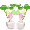 [2 Pack] UTLK Plug in LED Mushroom Night Light Lamp