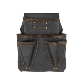 OX Tools Pro Oil Tanned Leather Nail Bag 4 Pocket with Reinforced Rivets – Tool & Fastener Pockets ​